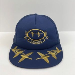 Vintage Canada Geese Embroidered Snapback Hat